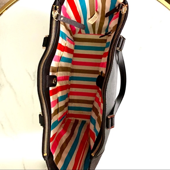 Kate Spade Newbury Lane Cadene Black Leather Tote - Picture 13 of 16